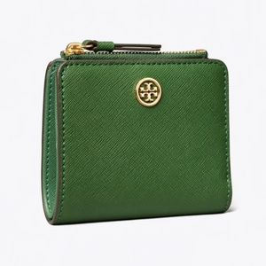 Tory Burch Robinson Green Mini Wallet